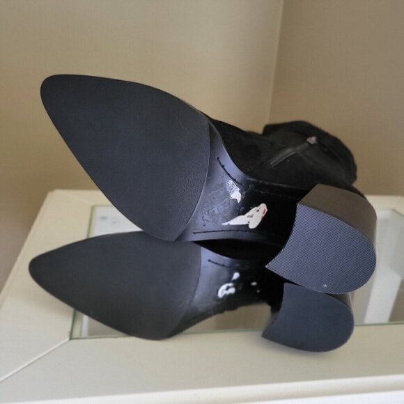 Marc Fisher CATHI Over the Knee Pointed Toe Black Suede Boots Sz 6 M - Picture 9 of 10